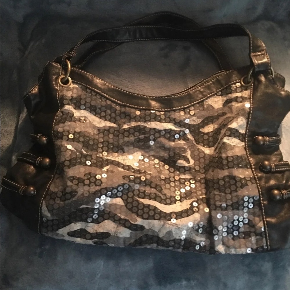 Sequin camo bag